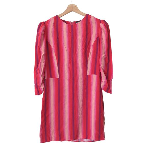 Something Navy Womens Dress Striped Red Pink Mini Blogger Favorite Size‎ Small - Picture 4 of 8